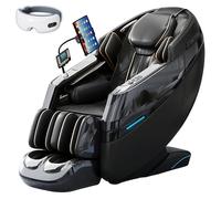 LFFTBK Sillón de Masaje de Cuerpo Completo con reposapiés, masajeador Compacto de acupresión para Uso doméstico y en la Oficina.(Noir)