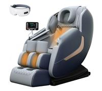 LFFTBK Sillón De Masaje para Todo El Cuerpo, Amasamiento por Acupresión SL con Función De Calefacción, Sillón Reclinable para Salón Doméstico para Adultos.(Gray)