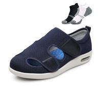 LFFTBK Zapatos De Verano para Diabéticos,Calzado Transpirable Y Cómodo para Personas Mayores con Soporte para El del Pie.(Blue,47 EU)