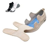 LFFTBK Zapatos De Verano para Diabéticos,Calzado Transpirable Y Cómodo para Personas Mayores con Soporte para El del Pie.(Beige,47 EU)