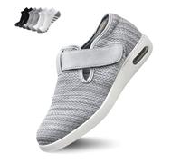LFFTBK Zapatos para Caminar con profundización de la Diabetes, ortesis Superior Ancha para pies sensibles(Gray,39 EU)
