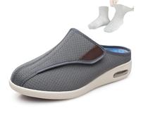 LFFTBK Zapatos para Diabéticos, Zapatos Transpirables Que Reducen La Presión Y Amortiguan La Marcha Diaria(Gray,41 EU)