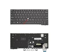 LFGOZSD Teclado retroiluminado Ruso/Estadounidense para portátil Lenovo Thinkpad X13 L13 X280 A285 X390 X395 01YP160 01YP040 01YP142 01YP222 01YP120(US Black Hole)