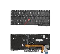 LFGOZSD Teclado retroiluminado Ruso/Estadounidense para portátil Lenovo Thinkpad X13 L13 X280 A285 X390 X395 01YP160 01YP040 01YP142 01YP222 01YP120(US Black Backlit)