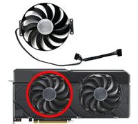 LFGOZSD Ventilador de Repuesto para Tarjeta gráfica ASUS Radeon RX7700XT 7800XT 7900 Dual OC(Left Fan)