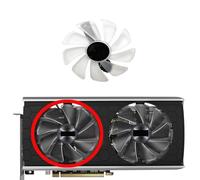 LFGOZSD Ventilador de Repuesto para Tarjeta gráfica Sapphire Radeon RX5500XT 5600XT 5700 5700XT Nitro+Pulse FS10015M12D(Left Fan blueLED)
