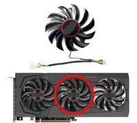 LFGOZSD Ventilador de Repuesto para Tarjeta gráfica Sapphire Radeon RX5600XT 6GB Pulse Pro OC(Middle Fan)