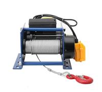 Lfhelper Cabrestante de elevación eléctrico de 880 libras, 400 kg, cabrestante eléctrico de acero para levantar o remolcar materiales, cuerda de alambre de 30 m, velocidad de elevación 11 m/min, 1000