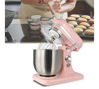 LFHWHKJ Amasadora eléctrica multifuncional, batidora eléctrica doméstica, equipada con bol para mezclar, gancho para masa, batidor de huevos y paleta para mezclar.(Pink)