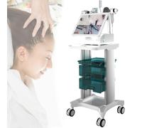 LFHWHKJ Analizador capilar for diagnóstico cutáneo con pantalla de 20", microscopio detector de folículos pilosos del cuero cabelludo con carrito(B)