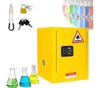 LFHWHKJ Cabinas de Seguridad química con estantes Ajustables, cabinas de Seguridad para Materiales inflamables, Grado Industrial y de Laboratorio, aptas para líquidos inflamables.(Yellow,15 Gallon)