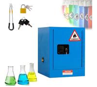 LFHWHKJ Cabinas de Seguridad química con estantes Ajustables, cabinas de Seguridad para Materiales inflamables, Grado Industrial y de Laboratorio, aptas para líquidos inflamables.(Blue,4 Gallon)
