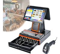 LFHWHKJ Caja registradora de Pantalla táctil para pequeñas Empresas con Funciones de gestión de inventario, Adecuada para entornos comerciales, de restaurantes y minoristas.(Black)