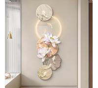 LFHWHKJ Decoración de Pared 3D con Luces LED, esculturas de Pared for decoración del hogar, Arte de Pared acrílico for Entrada, Pasillo, Dormitorio.(B,15.7 * 47.2in)