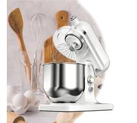 LFHWHKJ Esta batidora de masa eléctrica multifuncional es una batidora vertical cinco en uno con un diseño de cabezal inclinable, adecuada para amasar masa, mezclar pasteles y batir huevos.(White)