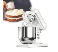 LFHWHKJ Esta batidora vertical profesional 5 en 1 es una batidora vertical eléctrica de bajo ruido que se puede utilizar para hacer pan, pasteles, batir huevos y moler carne.(White)