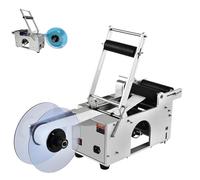 LFHWHKJ Etiquetadora de Botellas Ajustable, etiquetadora Plana semiautomática, dispensador de Etiquetas, Adecuada para Botellas de Vidrio cilíndricas con un diámetro de 0,6 a 4,7 Pulgadas.