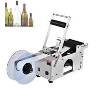 LFHWHKJ Etiquetadora Manual Ajustable para Botellas Redondas, etiquetadora eléctrica para Botellas con cómodo Mango de presión, Adecuada para Botellas pequeñas livianas, fácil etiquetado.