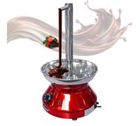 LFHWHKJ Máquina de Fuente de Chocolate, Modelo de Grifo, máquina de Cascada de Chocolate, Calentador de Fuente de Fondue de Chocolate de Acero Inoxidable con Piezas Desmontables(Red)