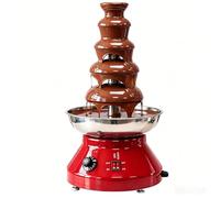 LFHWHKJ Máquina de Fuente de Chocolate, Modelo de Grifo, máquina de Cascada de Chocolate, Calentador de Fuente de Fondue de Chocolate de Acero Inoxidable con Piezas Desmontables(Red)