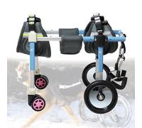 LFHWHKJ Silla de ruedas ajustable for patas traseras, carrito de 4 ruedas con ayuda for caminar y recuperar la movilidad, silla de ruedas ligera for perros con discapacidad en patas traseras, soporte