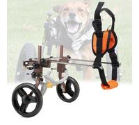 LFHWHKJ Silla de ruedas ajustable for patas traseras, carrito ligero de 2 ruedas for perros pequeños y medianos, ayuda for caminar con la espalda y la cadera.(Brown,A)