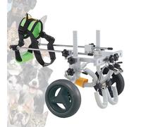 LFHWHKJ Silla de ruedas ajustable for patas traseras, carritos for perros con 2 ruedas, ayuda ligera for caminar y mover las extremidades traseras de mascotas pequeñas y medianas, soporte for patas y