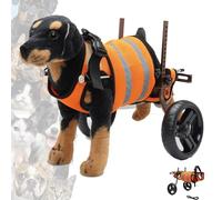 LFHWHKJ Silla de ruedas ajustable for patas traseras, carritos for perros con 2 ruedas, ayuda ligera for caminar y mover las extremidades traseras de mascotas pequeñas y medianas, soporte for patas y