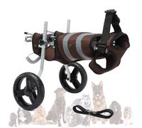LFHWHKJ Silla de ruedas ajustable for perros con patas traseras, carrito de 2 ruedas, ligera, ayuda for caminar y ayudar con la espalda, las extremidades traseras, lesiones, discapacidades, parálisis