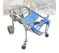 LFHWHKJ Silla de ruedas ajustable for perros con patas traseras de 2/4 ruedas, ayudas for la movilidad de las extremidades traseras, carritos ligeros for perros con ruedas for patas traseras discapaci