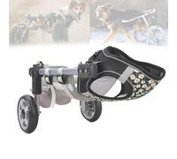 LFHWHKJ Silla de ruedas ajustable for perros con patas traseras de 2/4 ruedas, ayudas for la movilidad de las extremidades traseras, carritos ligeros for perros con ruedas for patas traseras discapaci