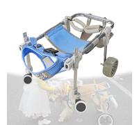 LFHWHKJ Silla de ruedas for perros de 2 o 4 ruedas, ajustable y ligera, for patas traseras, ayuda for caminar con discapacidad, soporte for patas y cadera.(Blue(b),S)