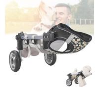 LFHWHKJ Silla de ruedas for perros de 2 o 4 ruedas for patas traseras, carritos ligeros y ajustables con ayuda for caminar en las extremidades traseras, andador asistido for perros discapacitados con