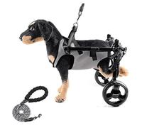 LFHWHKJ Silla de ruedas for perros pequeños con cuerda de tracción for patas traseras, carrito ajustable de 2 ruedas, ayuda ligera for caminar y apoyar las extremidades traseras, soporte for patas y c