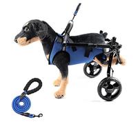 LFHWHKJ Silla de ruedas for perros pequeños con cuerda de tracción for patas traseras, carrito ajustable de 2 ruedas, ayuda ligera for caminar y apoyar las extremidades traseras, soporte for patas y c
