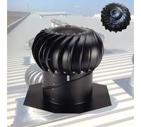 LFHWHKJ Ventilador de turbina de techo, extractor de aire sin motor, resistente a la lluvia, ventilador de ventilación de ático engrosado, tapa de ventilación de turbina giratoria de acero inoxidable