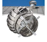 LFHWHKJ Ventilador de turbina de techo, ventilación de tapa de turbina giratoria de acero inoxidable, extractor de aire sin motor, resistente a la lluvia,(600mm/24in)