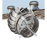 LFHWHKJ Ventilador de turbina de techo, ventilación de tapa de turbina giratoria de acero inoxidable, extractor de aire sin motor, resistente a la lluvia(600mm/24in)