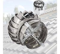 LFHWHKJ Ventilador de turbina de techo, ventilador de ventilación de ático engrosado 304, ventilador de tapa de turbina giratoria de acero inoxidable,(600mm/24in)