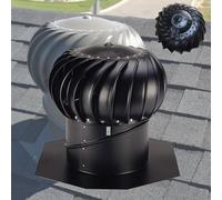 LFHWHKJ Ventiladores de turbina, extractor de aire sin motor a prueba de lluvia, ventilador de ventilación de ático engrosado, tapa de ventilación de turbina giratoria de acero inoxidable, for chimene
