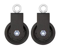LFJ Bloque de Polea Giratoria de única, Poleas Tendedero para Cuerda Cables Rueda de elevación del Rodillo Sistema de polea de Gimnasio con Soporte de Montaje en U, 2PCS