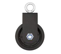 LFJ Bloque de Polea Giratoria de única, Poleas Tendedero para Cuerda Cables Rueda de elevación del rodillo Sistema de polea de gimnasio con soporte de montaje en U, 1PC