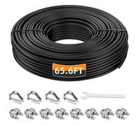 LFJ Cable de Acero para Fitness, Cuerda Gimnasio Alambre Resistente Poleas para Cables Máquina Accesorios Gym en Casa Equipo de Levantamiento de Pesas (20 Metros)