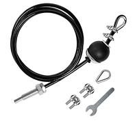 LFJ Cable de Acero para Fitness, Cuerda Gimnasio Alambre Resistente Poleas para Cables Máquina Accesorios Gym en Casa Equipo de Levantamiento de Pesas (Ajustable 3,5m con Tornillo)