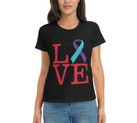 LFKVYZLC Camiseta de concienciación sobre la prevención del suicidio para mujer, diseño gráfico, camisas de moda, Negro, 4XL