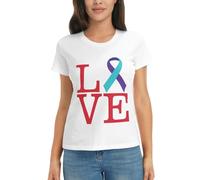 LFKVYZLC Camiseta de concienciación sobre la prevención del suicidio para mujer, diseño gráfico, camisas de moda, blanco, M