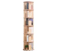 LFONDIGE Estantería giratoria de Madera Maciza Estantería de Oficina Simple Soporte Multifuncional para Aprendizaje en el hogar Bordes Suaves y pulidos Seguro de Usar (190 * 50 cm)