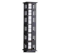 LFONDIGE Estantería giratoria de Varios Niveles Estantería de Madera Maciza para Sala de Estar Bordes lijados Suavemente El diseño Tridimensional Ahorra Espacio Se Puede Utilizar en Espacios pequeños