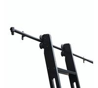 LFONDIGE - Kit de hardware para puerta de granero, escalera rodante de biblioteca, riel deslizante de acero al carbono tubular redondo (100 cm/3,3 ft)