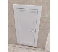 LFONDIGE Panel de Acceso Empotrado con diseño de manija, Puerta de inspección de ático Blanca con Marco, Puerta de Acceso con trampilla de Servicio empotrada para Techo/Panel de Yeso (55,9 x 81,3 cm)